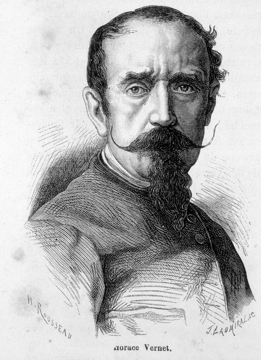 Ritratto di Horace Vernet (1789-1863), pittore e fumettista francese, fervente bonapartista, divenne pittore ufficiale di Napoleone III da Unknown artist