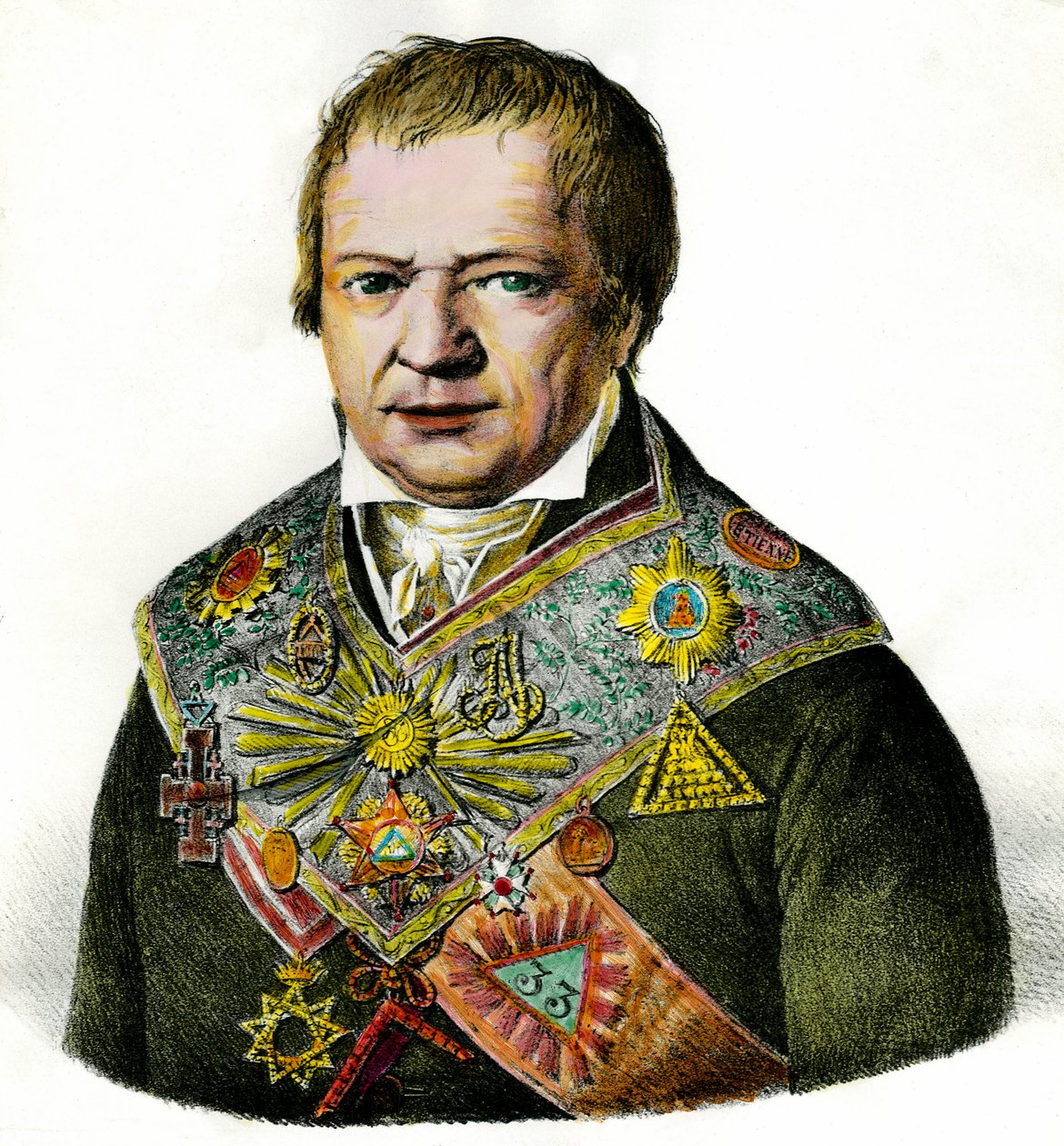 Ritratto di Houssement, Franc Massone da Unknown artist