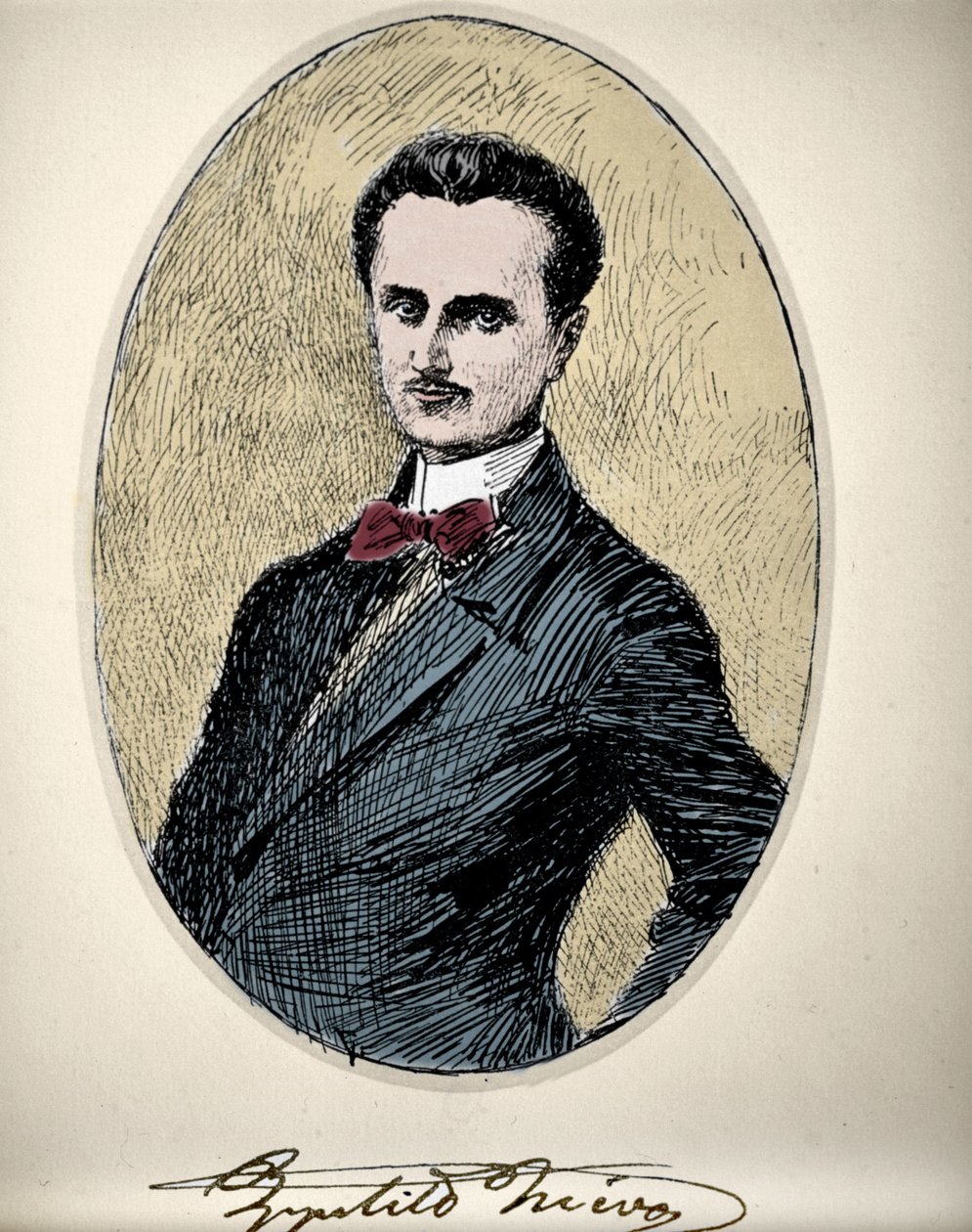 Ritratto di Ippolito Nievo (1831-61) scrittore e patriota italiano da Unknown artist