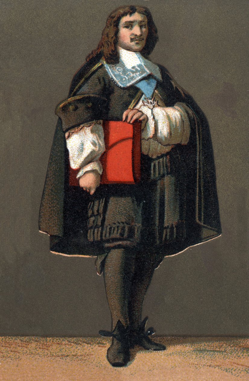 Ritratto di Jean-Baptiste Colbert, intendente delle finanze di Luigi XIV. Cromolitografia intorno al 1890 da Unknown artist
