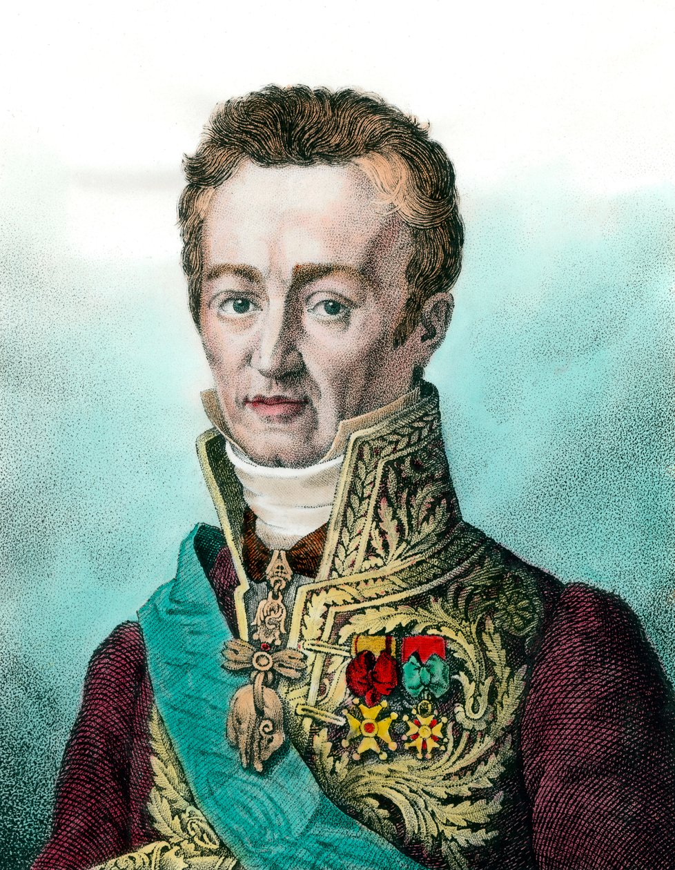Ritratto di Jean Baptiste, Conte di Villele, politico francese. Incisione del XIX secolo da Unknown artist