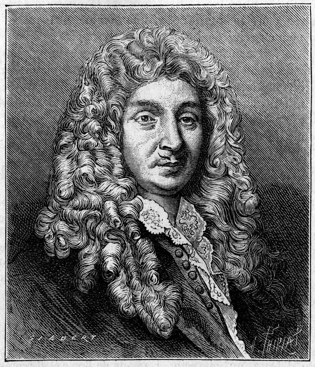 Ritratto di Jean Baptiste Lully (Giovanni Battista Lulli) (1632-1687), compositore francese di origine italiana. Da un