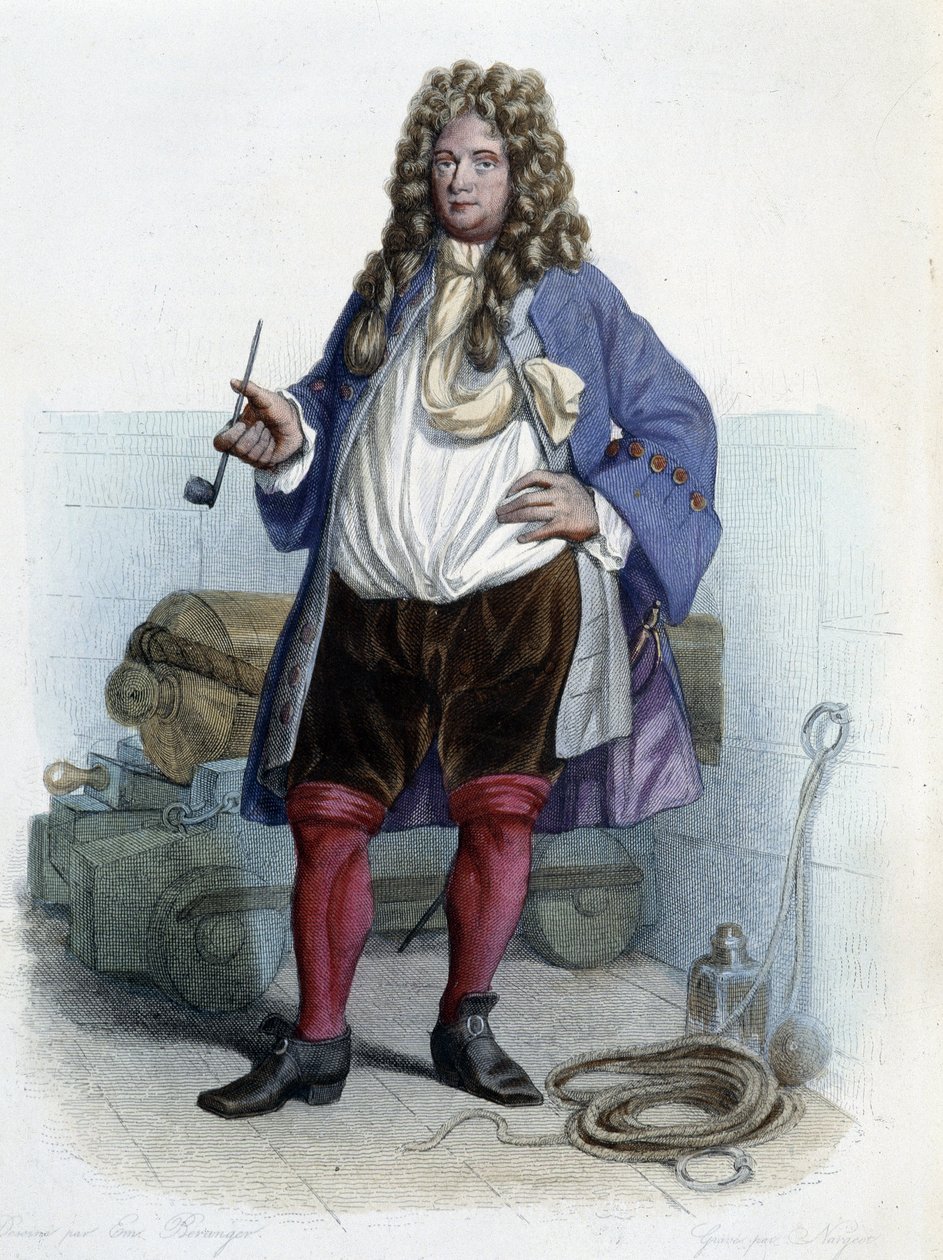 Ritratto di Jean Bart, corsaro francese (1650-1702) - in 