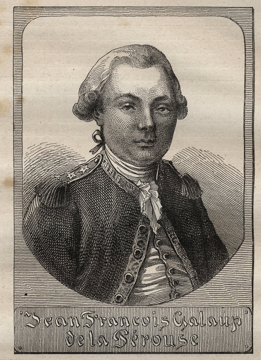Ritratto di Jean Francois de Galaup, Conte di La Perouse (1741-1788) - illustrazione tratta da “I grandi marinai del XVIII secolo” da Unknown artist