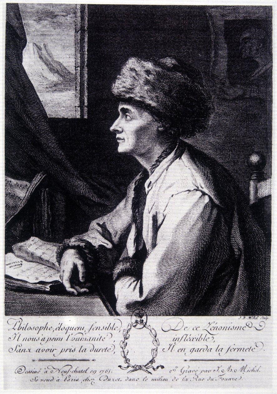 Ritratto di Jean Jacques Rousseau da Unknown artist