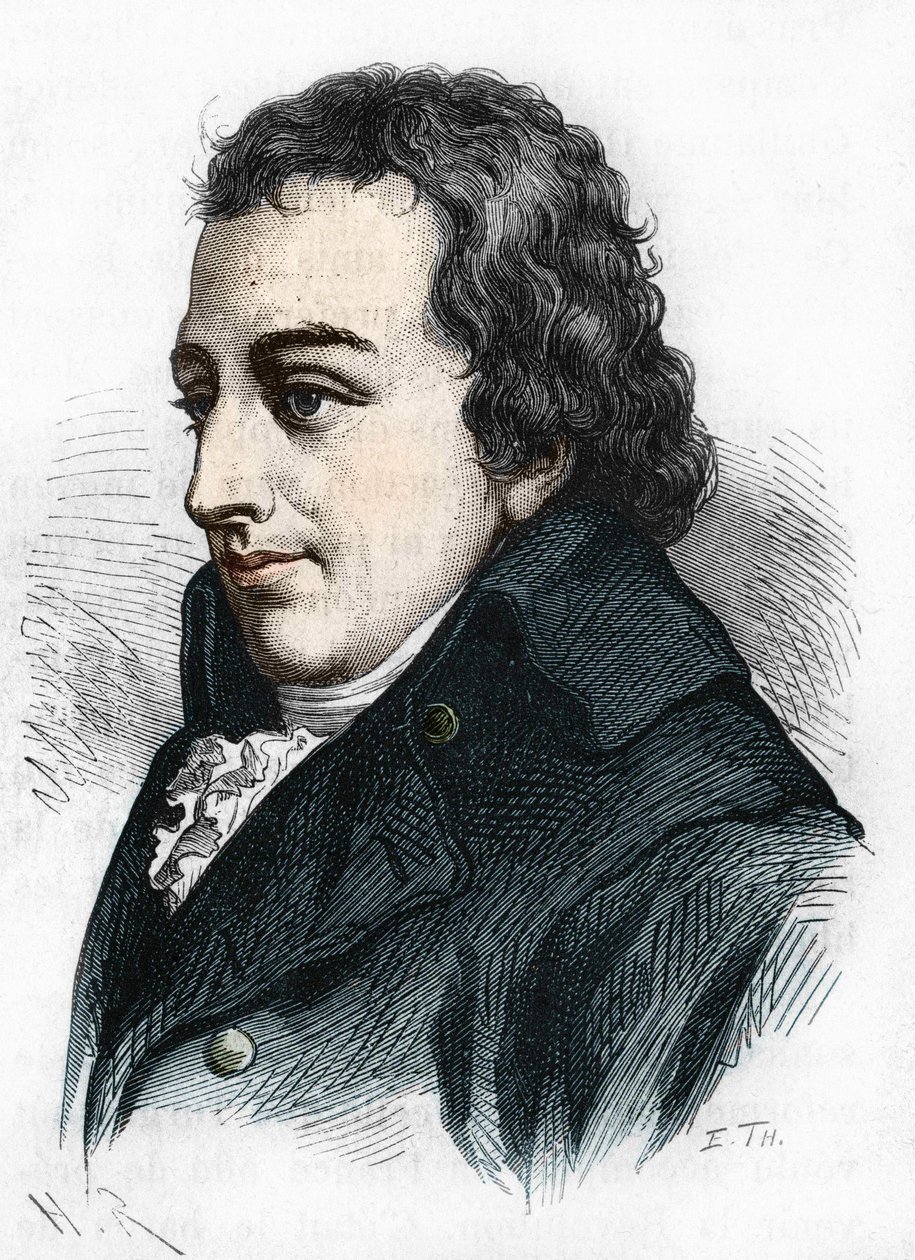Ritratto di Johann Gottlieb Fichte. Filosofo tedesco (1762-1814). da Unknown artist