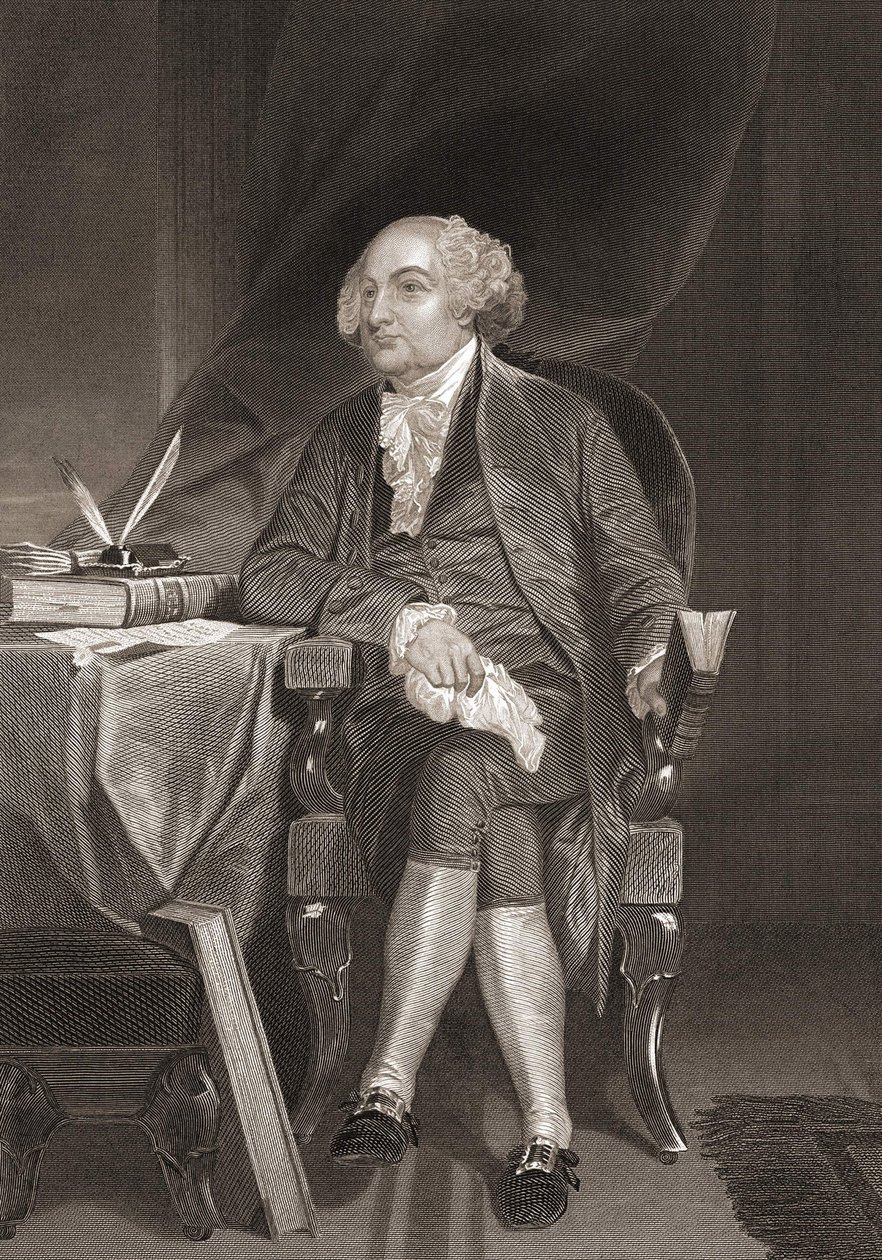 Ritratto di John Adams (1735-1826), statista americano e secondo Presidente degli Stati Uniti da Unknown artist
