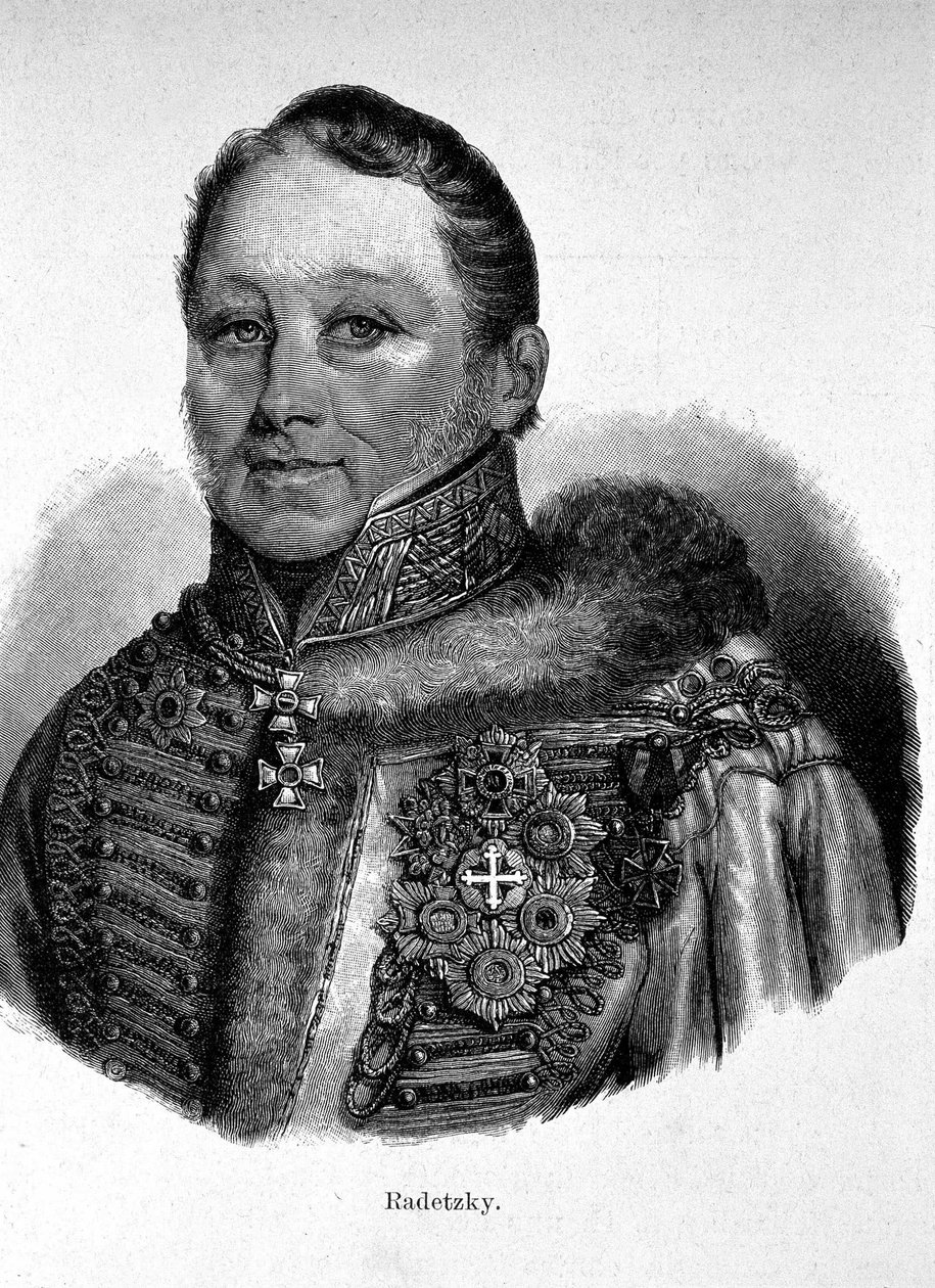 Ritratto di Joseph Radetzky, Conte von Radetz, Feldmaresciallo austriaco da Unknown artist