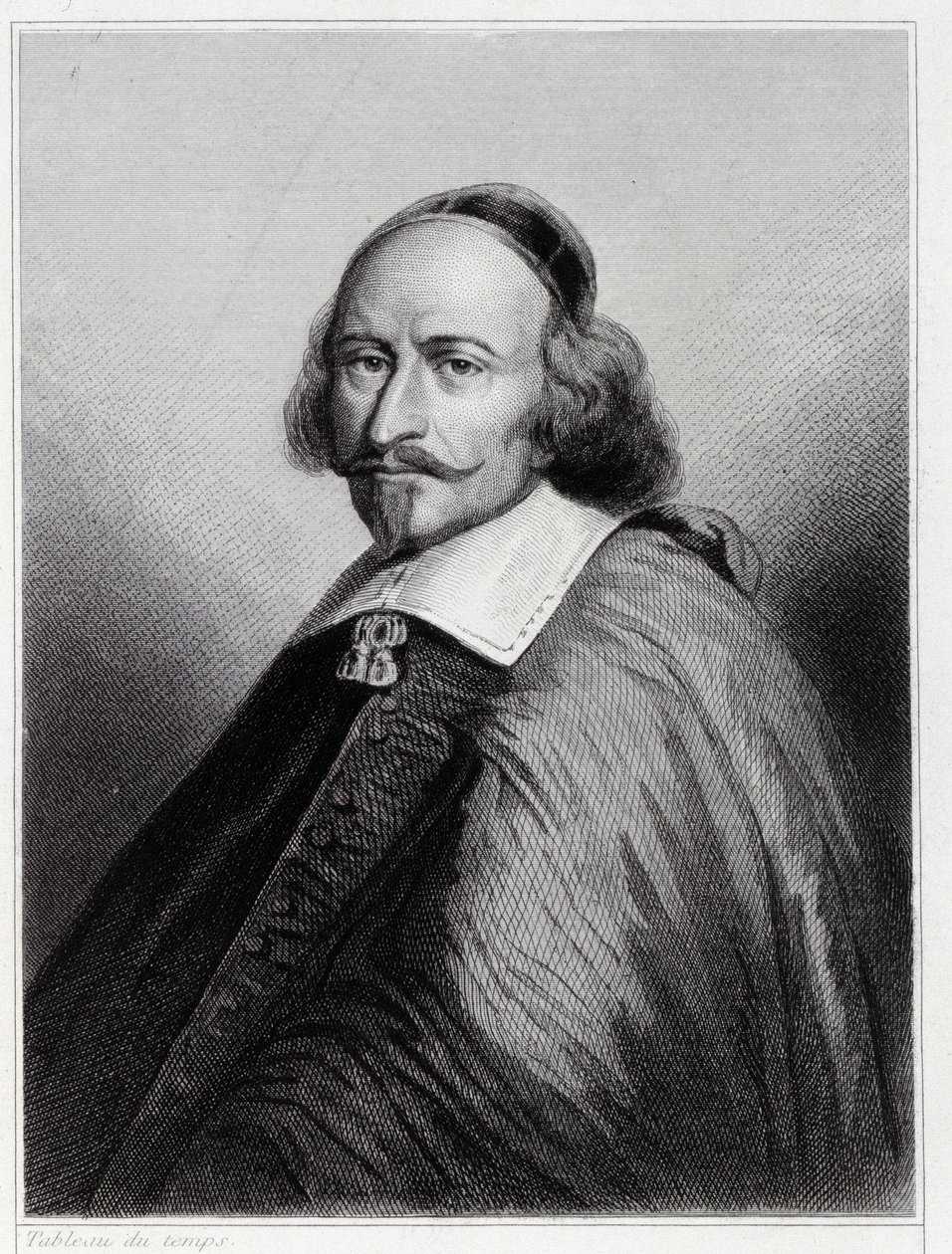 Ritratto di Giulio Mazzarino (1602-1661), Cardinale e politico francese - in "Histoire des Français" di Lavallée, incisione, sd da Unknown artist