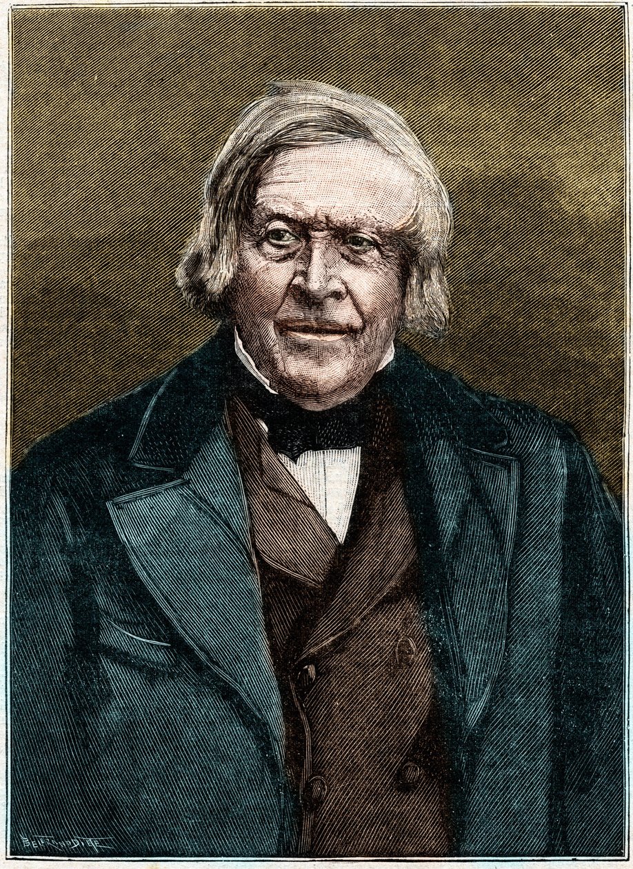 Ritratto di Jules Michelet, storico e scrittore francese (1798 - 1874). da Unknown artist
