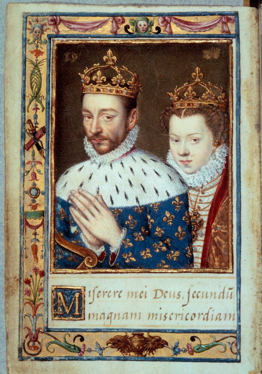 Ritratto di Re Carlo IX (1550-1574) ed Elisabetta d