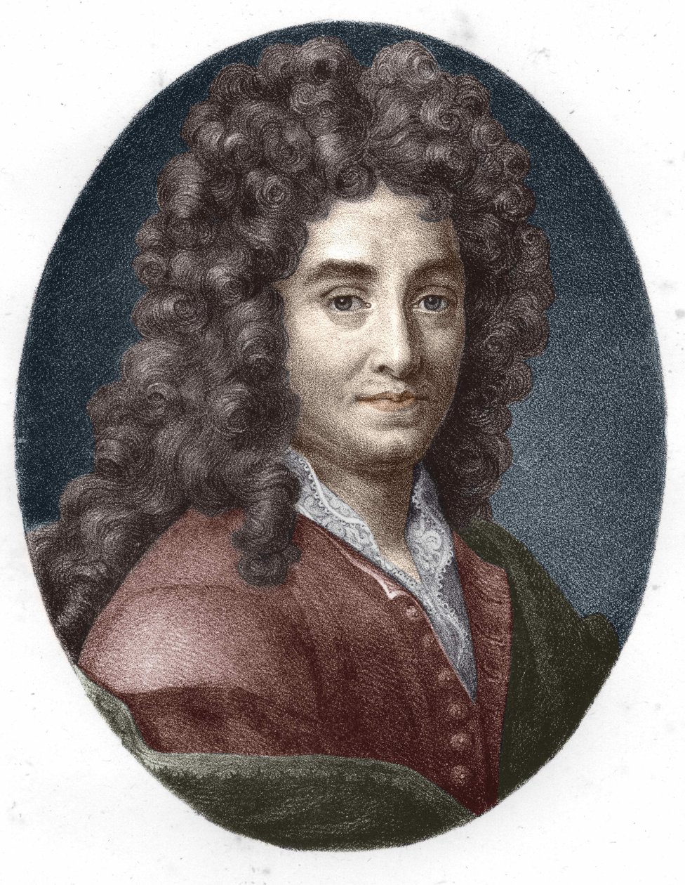 Ritratto di La Bruyère. Incisione del XIX secolo. da Unknown artist