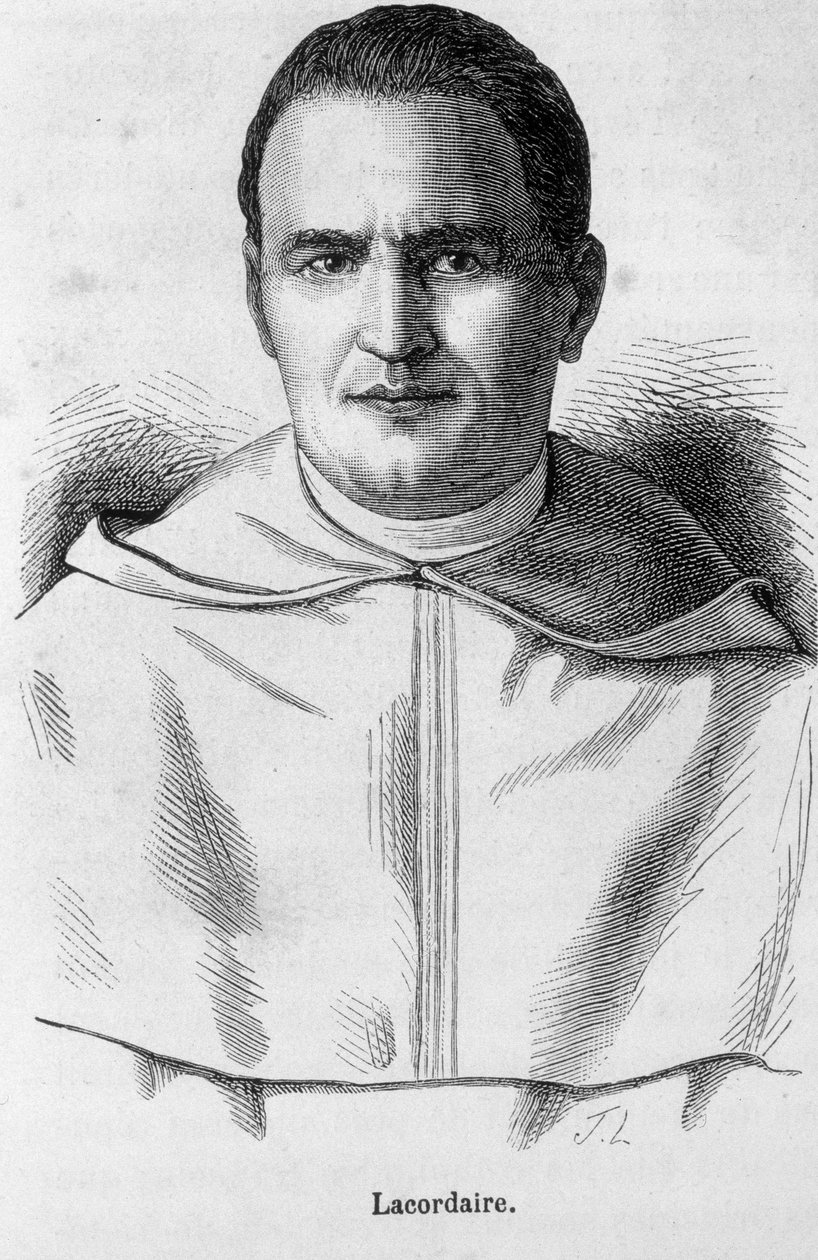 Ritratto di Lacordaire, sacerdote e domenicano francese (1802 - 1861) da Unknown artist