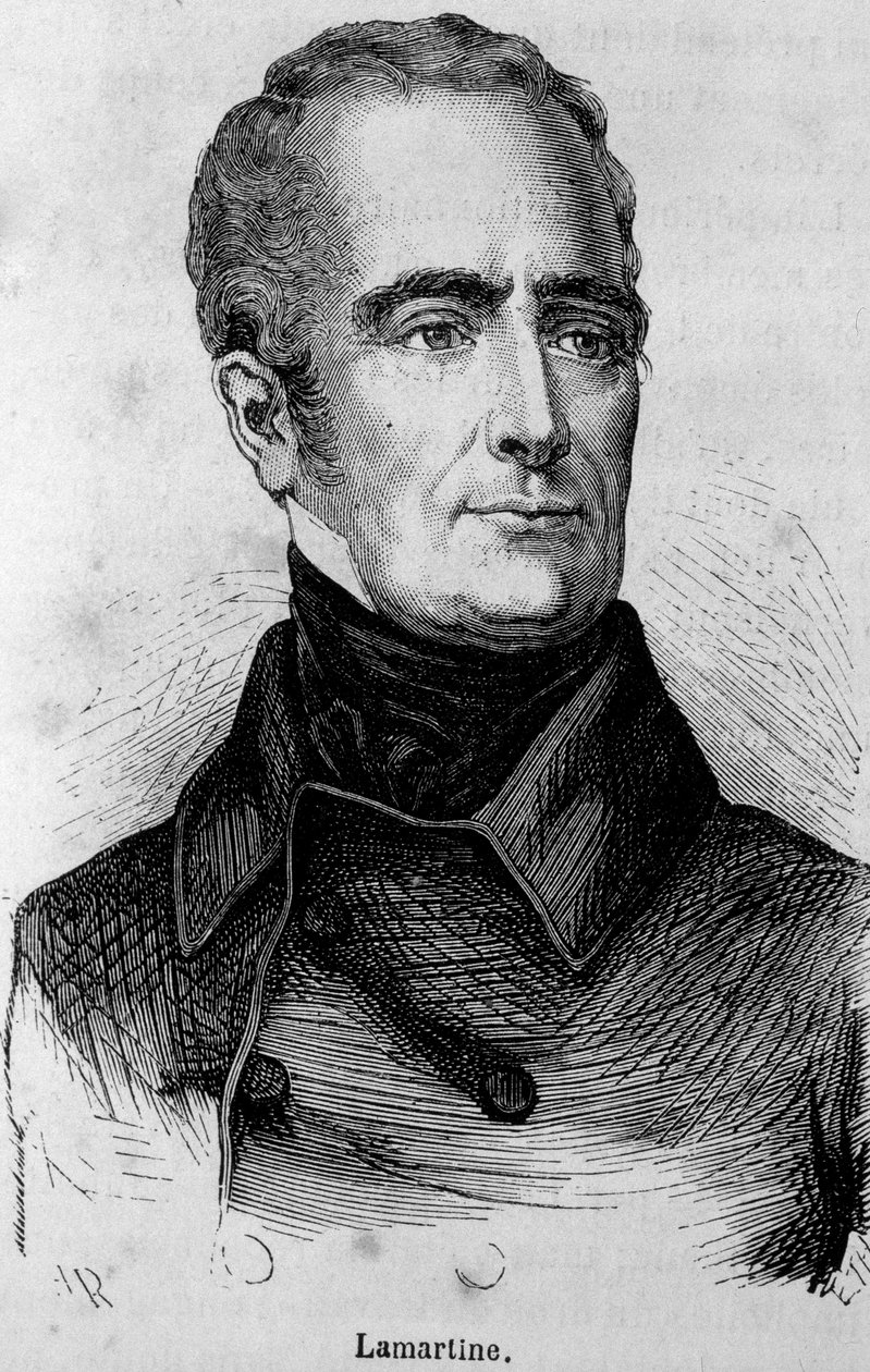Ritratto di Lamartine, poeta francese (1790 - 1869) da Unknown artist