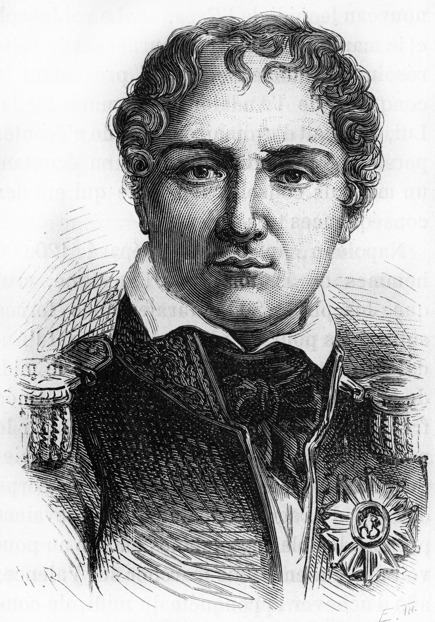 Ritratto di Laurent Gouvion Saint Cyr (1764 - 1830). Incisione della fine del XIX secolo in 