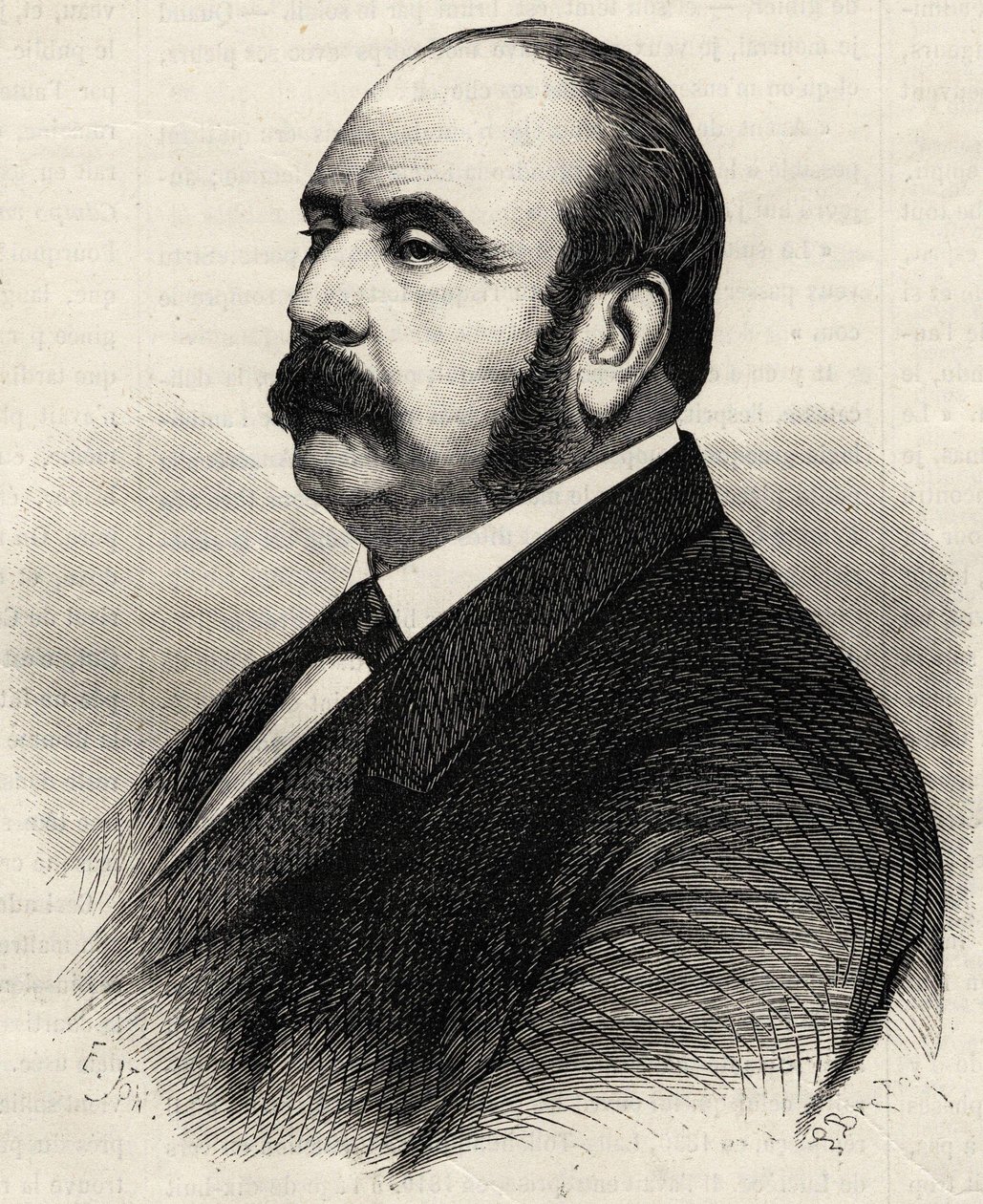 Ritratto di Ledru Rollin (Ledru-Rollin) (1807-1874), politico francese. Incisione del XIX secolo. da Unknown artist