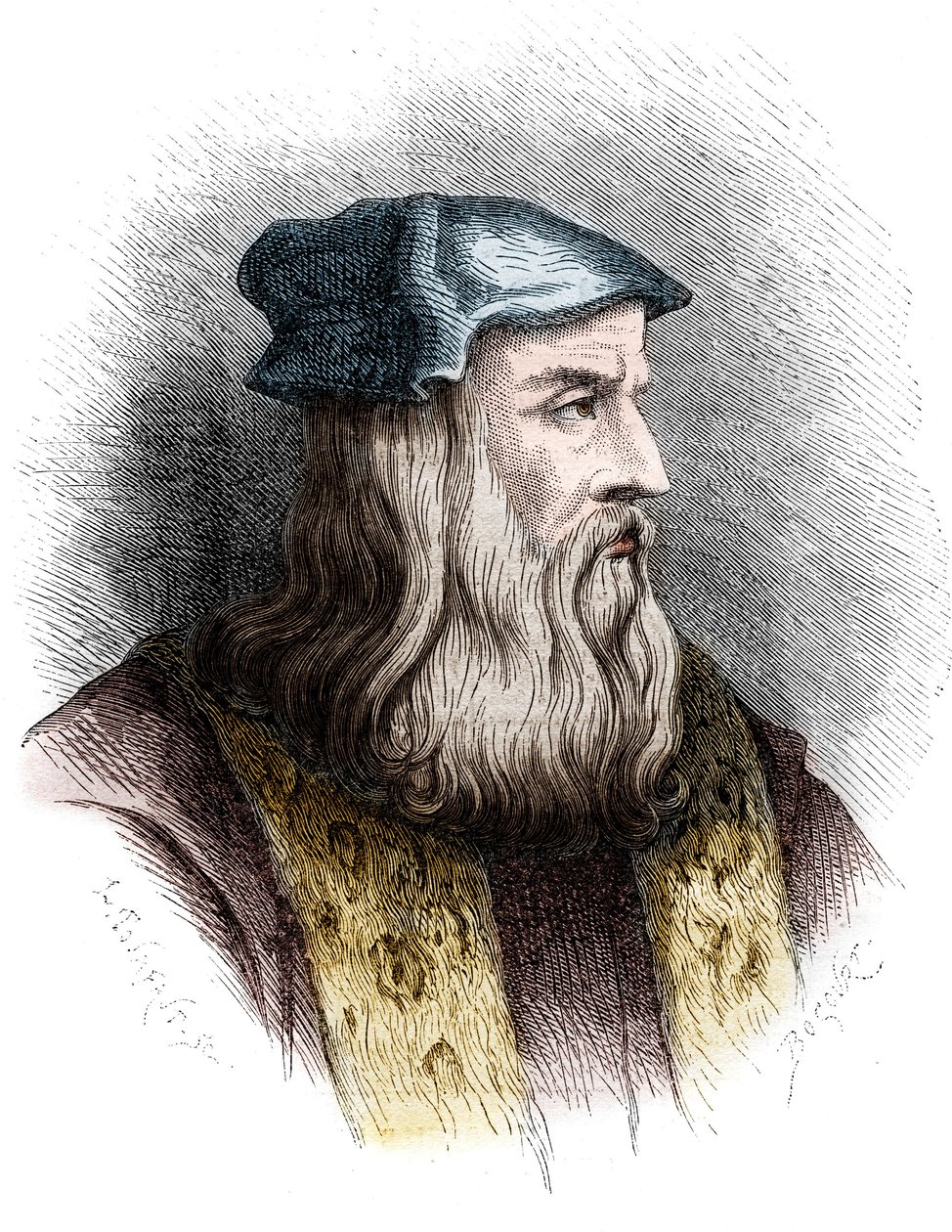 Ritratto di Leonardo da Vinci (1452-1519), pittore italiano da Unknown artist