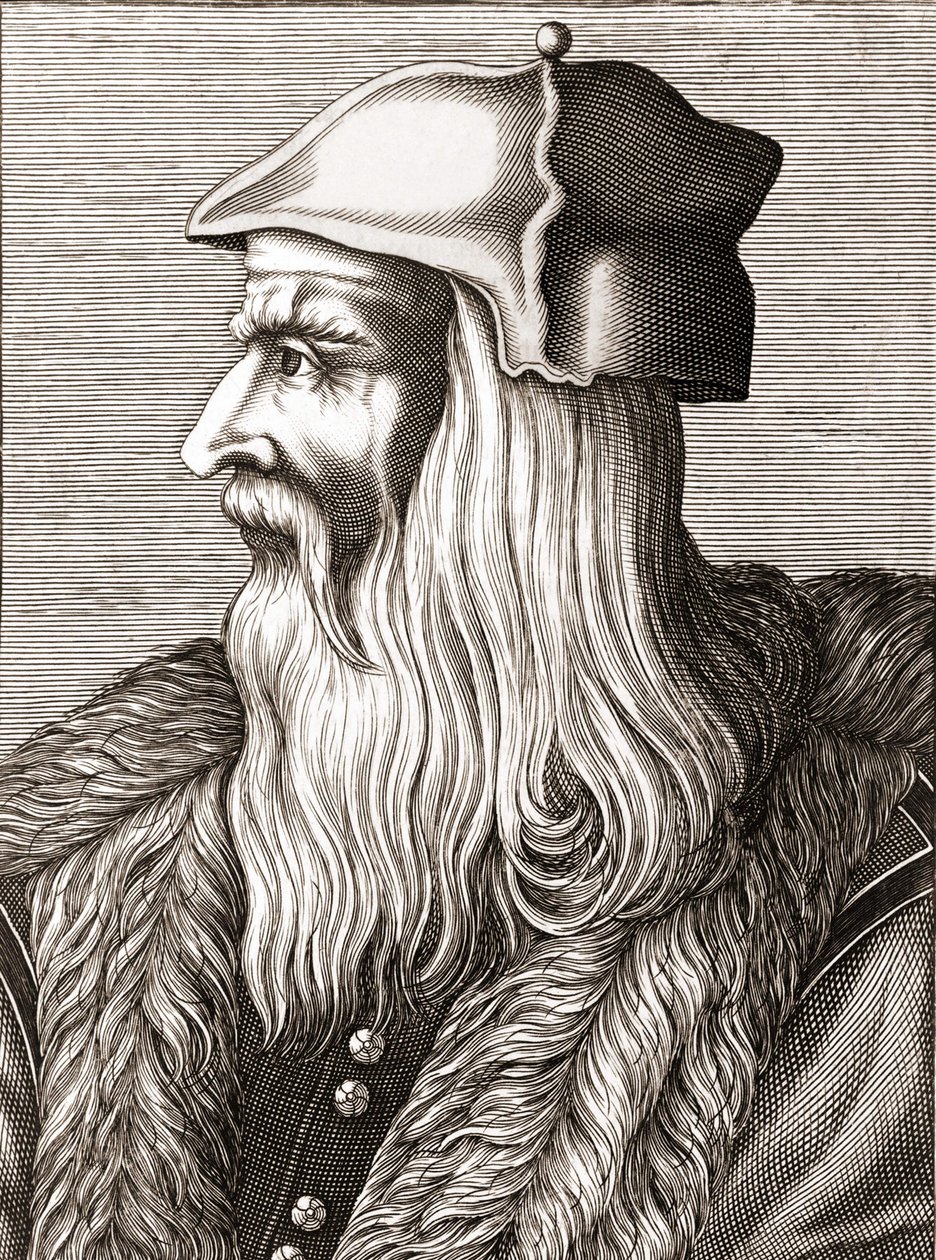 Ritratto di Leonardo da Vinci (1452 - 1519). da Unknown artist
