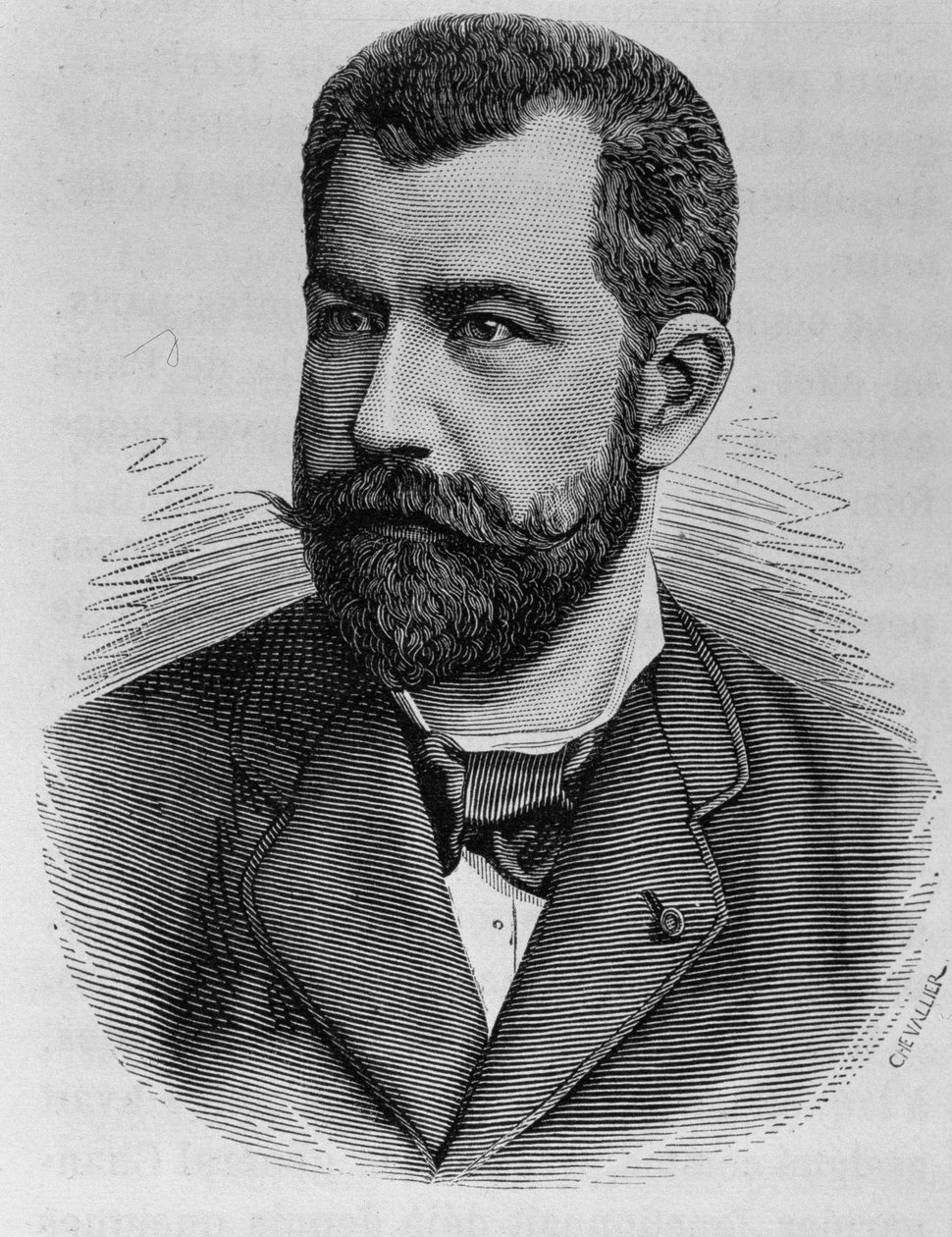 Ritratto di Léon Renault. Incisione della fine del XIX secolo in "Histoire de France" di H. Martin. da Unknown artist