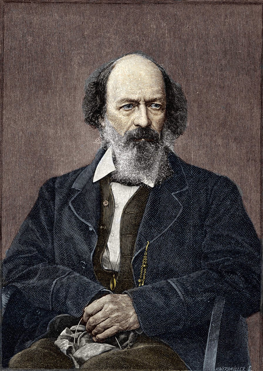 Ritratto di Lord Alfred Tennyson, poeta e drammaturgo inglese (1809-1892). da Unknown artist