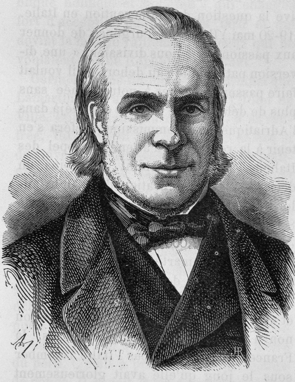 Ritratto di Louis Antoine Garnier-Pages (1803 - 1878). Incisione della fine del XIX secolo in "Histoire de France" di H. Martin da Unknown artist