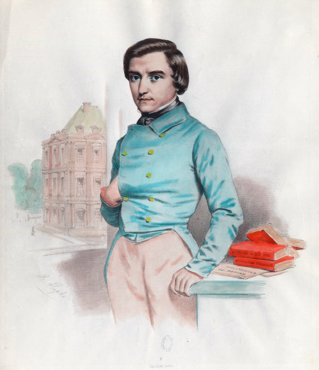 Ritratto di Louis Blanc (1811 - 1882), politico e storico francese. Incisione del XIX secolo da Unknown artist