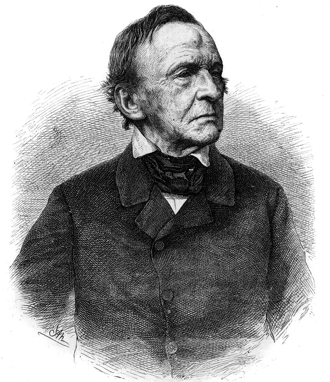 Ritratto di Luigi I (1786-1868) re di Baviera dal 1825 al 1848. Incisione in 