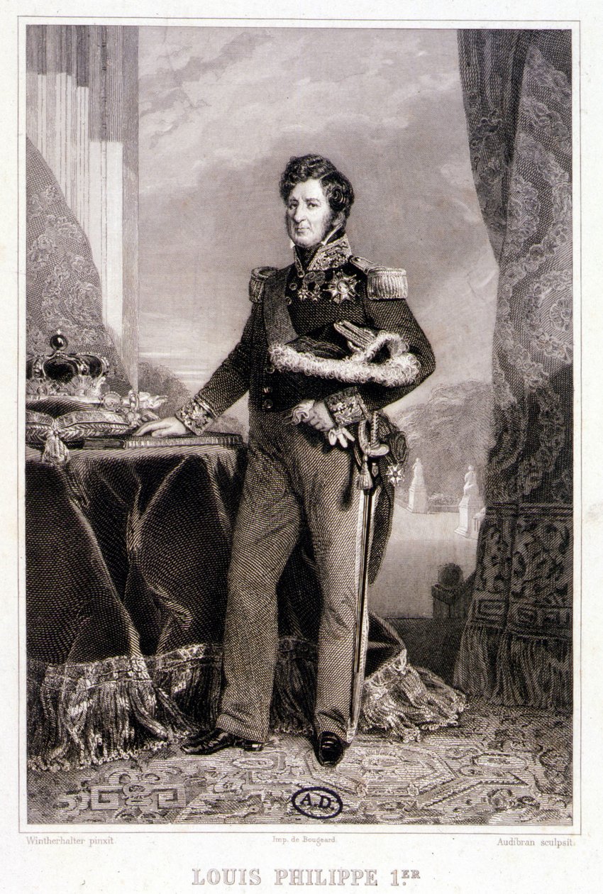 Ritratto di Luigi Filippo I, Re dei Francesi - incisione da Unknown artist