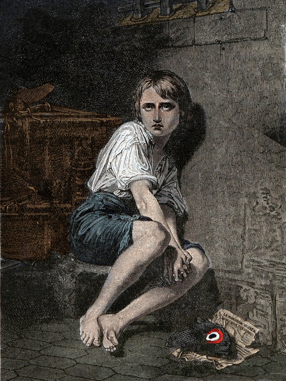 Ritratto di Luigi XVII (1785-1795) nella prigione del Tempio, Parigi da Unknown artist