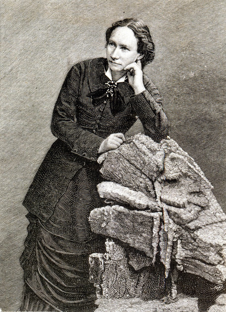 Ritratto di Louise Michel (1830-1905) durante la sua deportazione a Nouméa, Nuova Caledonia. 1873-1880. Incisione da Unknown artist