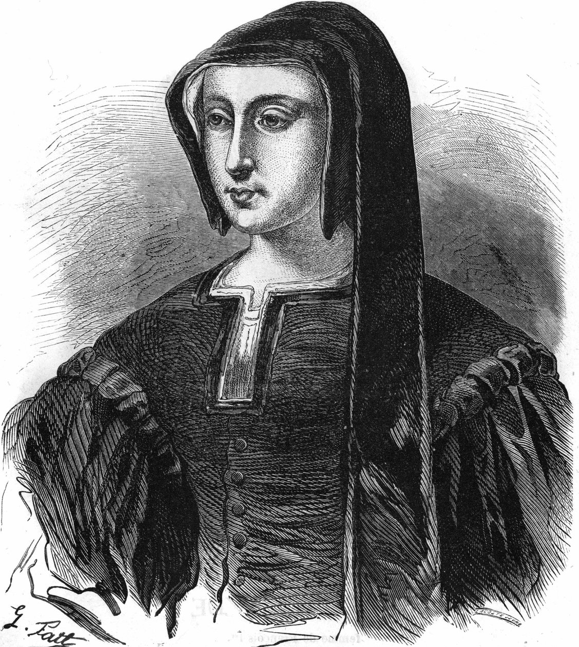 Ritratto di Luisa di Savoia (1476-1531), reggente di Francia, moglie di Carlo di Valois, Duca d