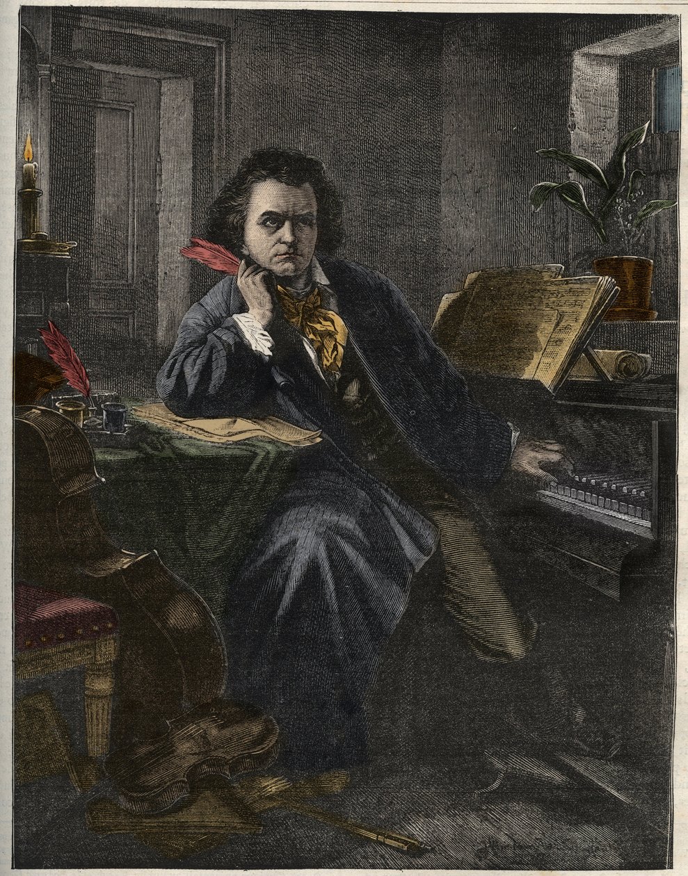 Ritratto di Ludwig van Beethoven (1770-1827), compositore e pianista tedesco da Unknown artist
