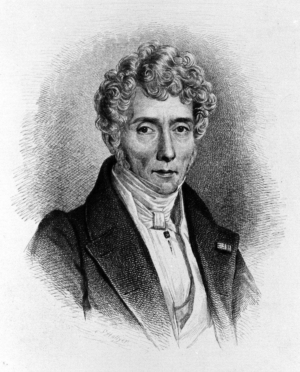 Ritratto di Luigi Cherubini (1760-1842), compositore italiano da Unknown artist