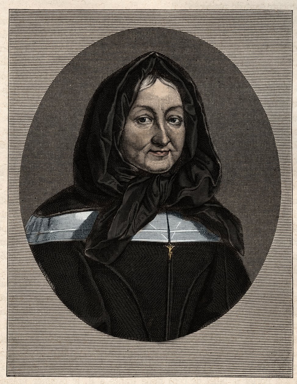 Ritratto di Madame Marie de Rubelles, Signora di Miramion (1629-96) fondatrice delle Figlie della Sacra Famiglia da Unknown artist