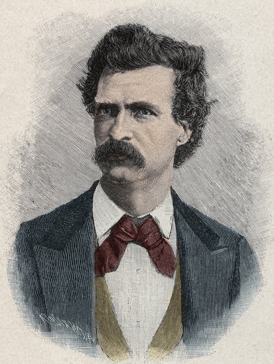 Ritratto di Mark Twain (Samuel Langhorne Clemens) da Unknown artist