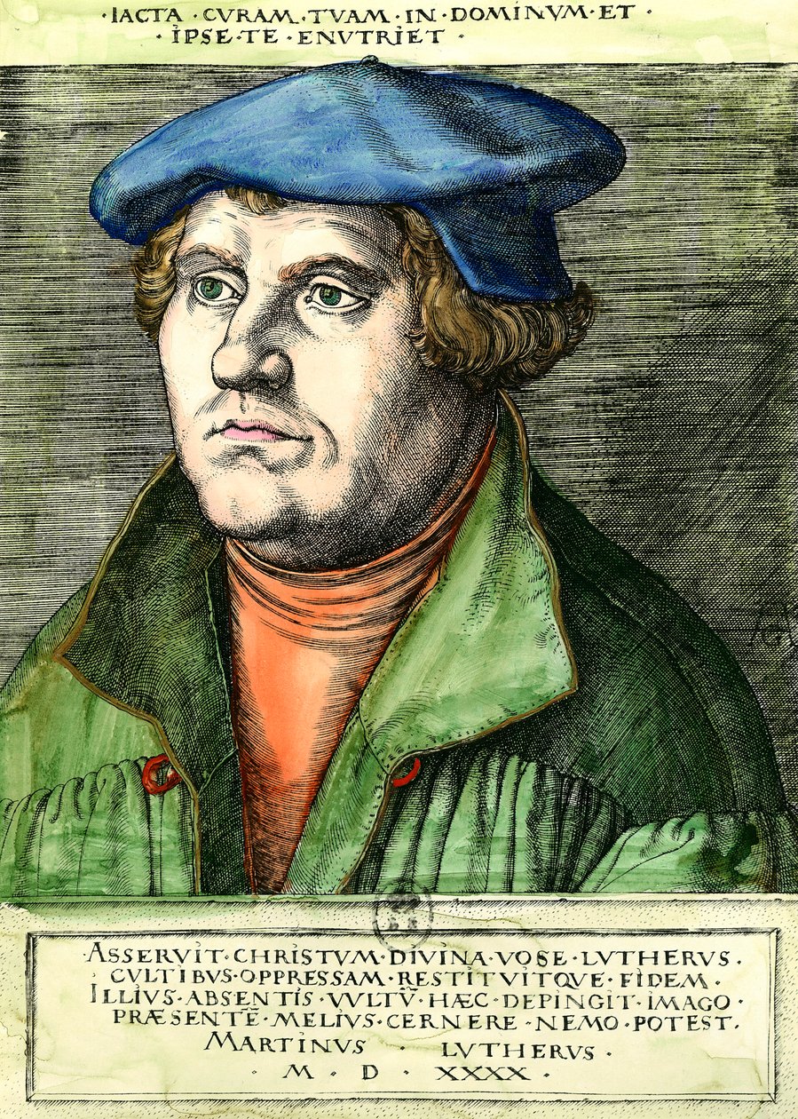 Ritratto di Martin Lutero, riformatore religioso tedesco da Unknown artist