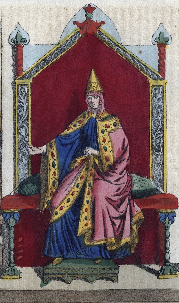 Ritratto di Matilde di Canossa (1046-1115) nobile italiana - incisione da 