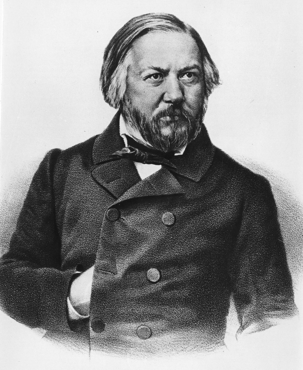 Ritratto di Mikhail Ivanovich Glinka (1804-1857) compositore russo. da Unknown artist