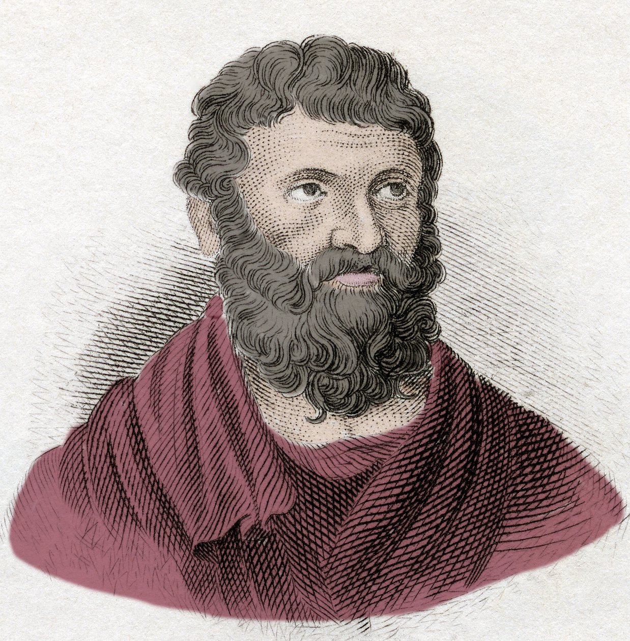 Ritratto di Milziade il Giovane (540-489 a.C.), stratega ateniese e tiranno del Chersoneso di Tracia. Incisione del 19° secolo da Unknown artist