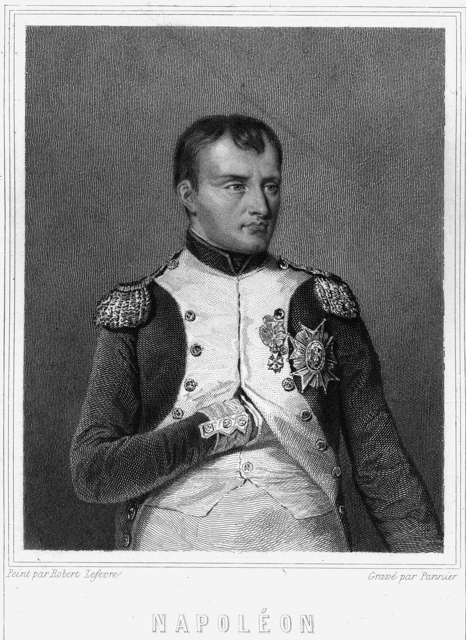 Ritratto di Napoleone I (1769 - 1821), Imperatore dei Francesi - in "Histoire des Français" di Lavallée, incisione, sd. da Unknown artist
