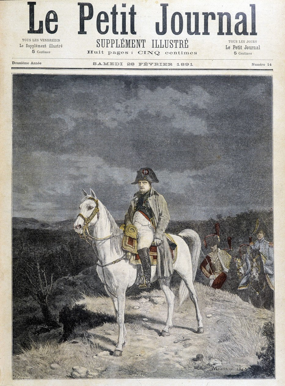 Ritratto di Napoleone a cavallo nel 1814 da Unknown artist
