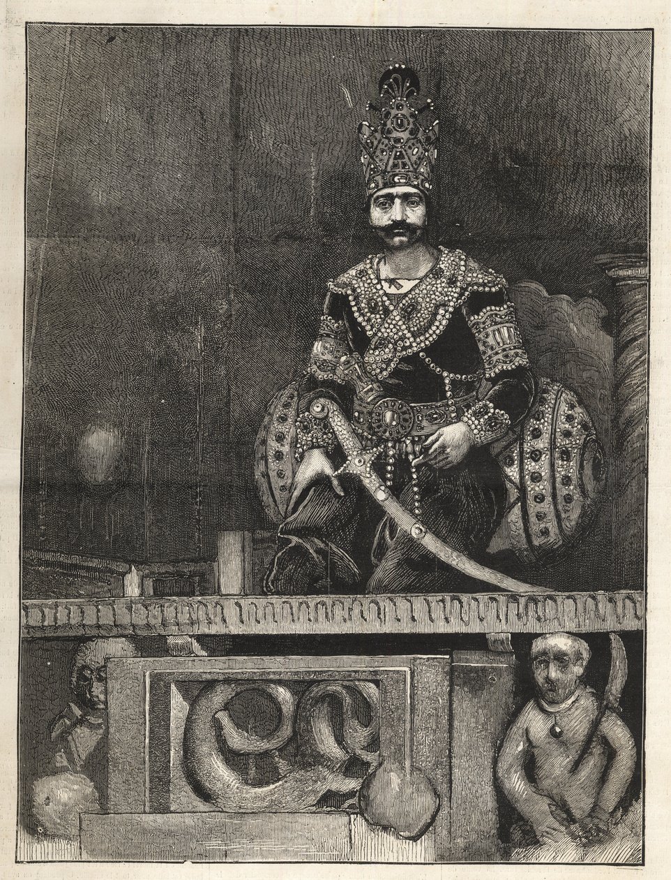 Ritratto di Nasser Ed Din (1831-1896), Scià di Persia (Iran) - 1873 da Unknown artist