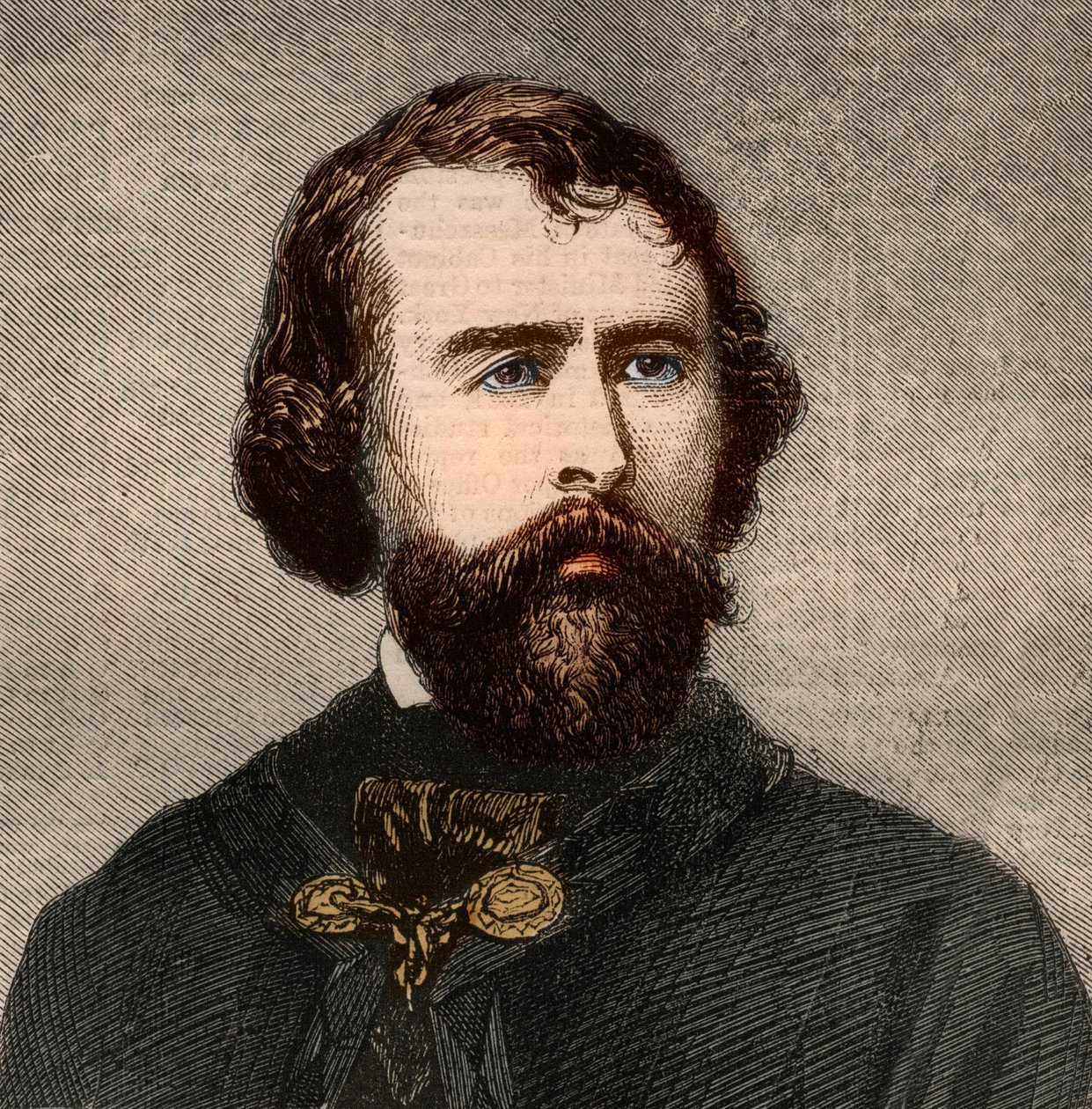 Ritratto di Nathaniel Parker Willis (1806-1867), scrittore americano. Incisione in 