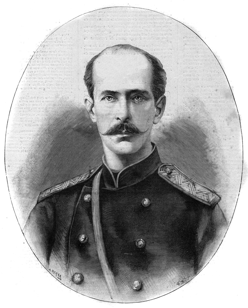 Ritratto di Nicholas Maximilianovich di Leuchtenberg, Duca di Leuchtenberg e Principe Romanovsky (1843-1891) - Il diario illustre del 1891 da Unknown artist