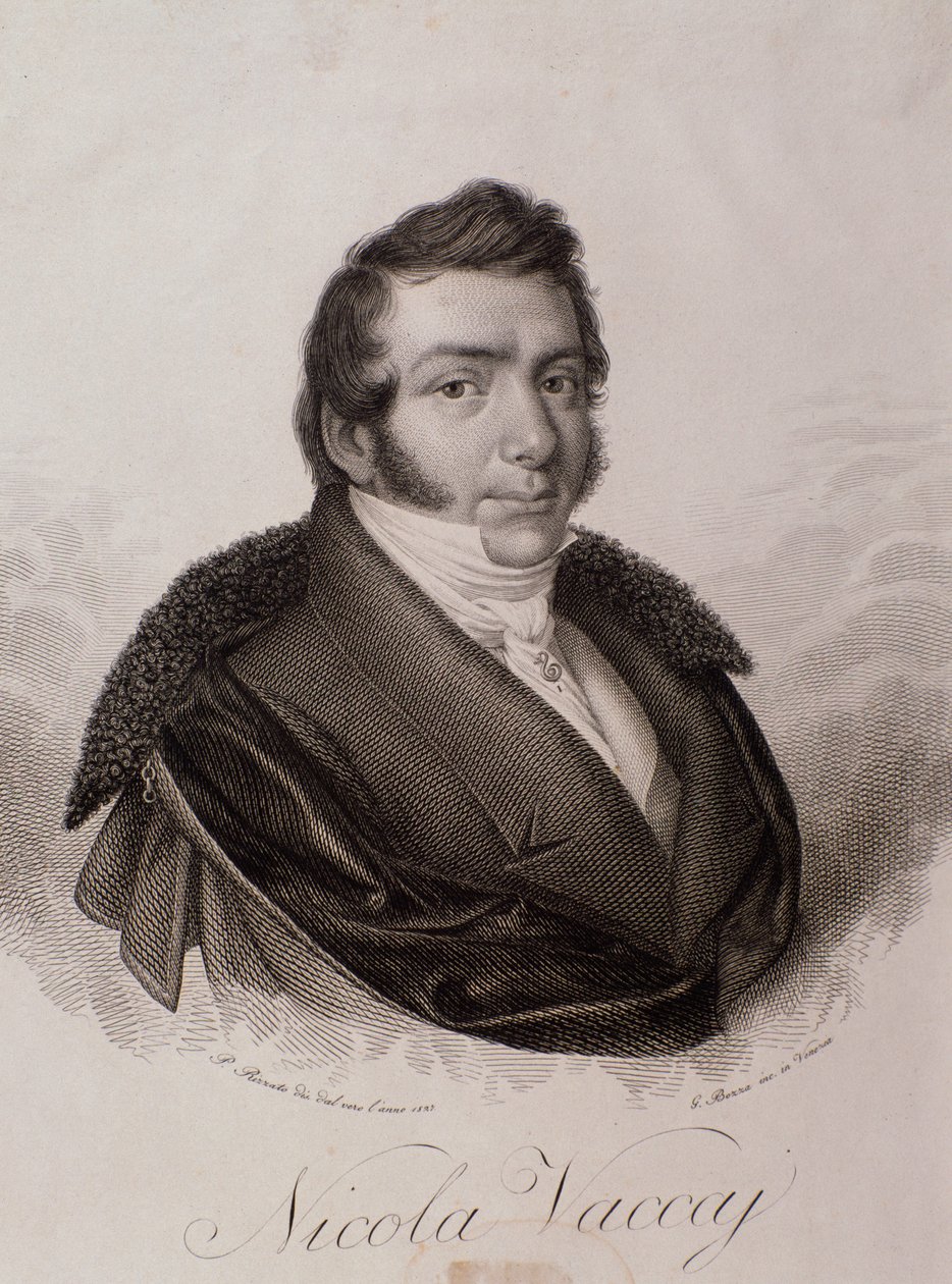 Ritratto di Nicola Vaccai (incisione) da Unknown artist