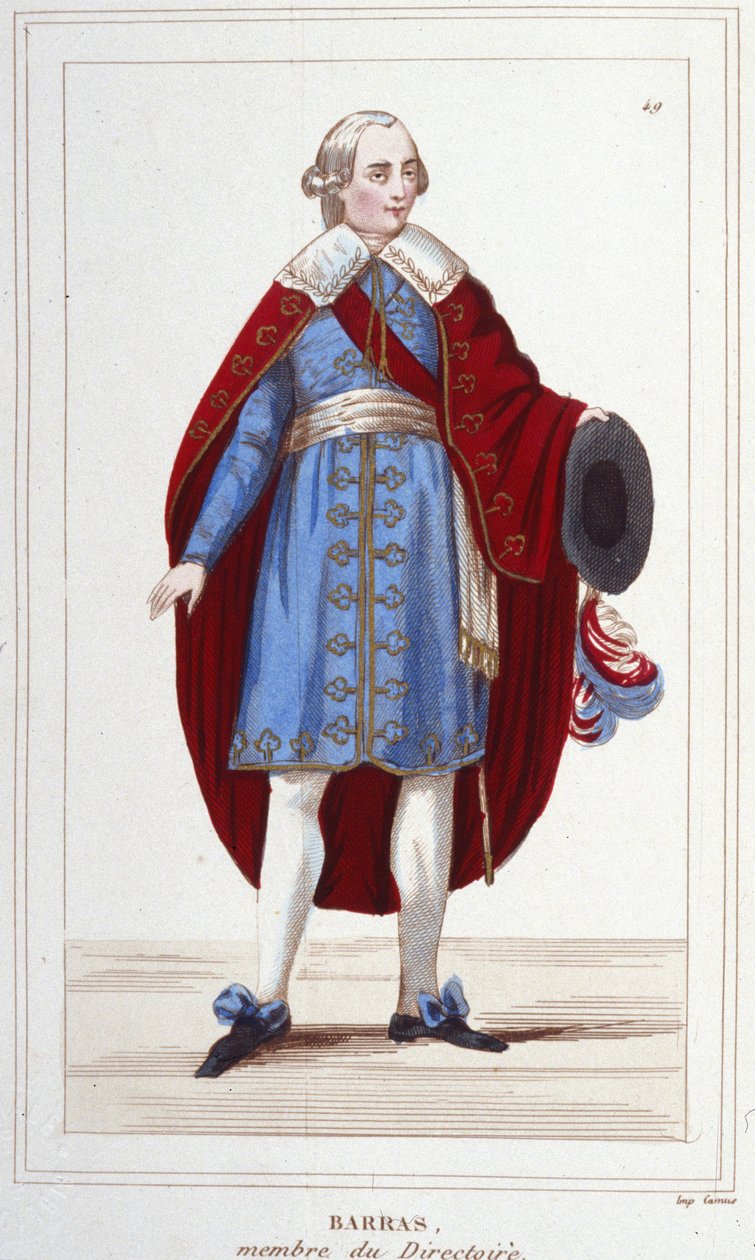 Ritratto di Paul Barras (1755-1829) incisione del XIX secolo da Unknown artist