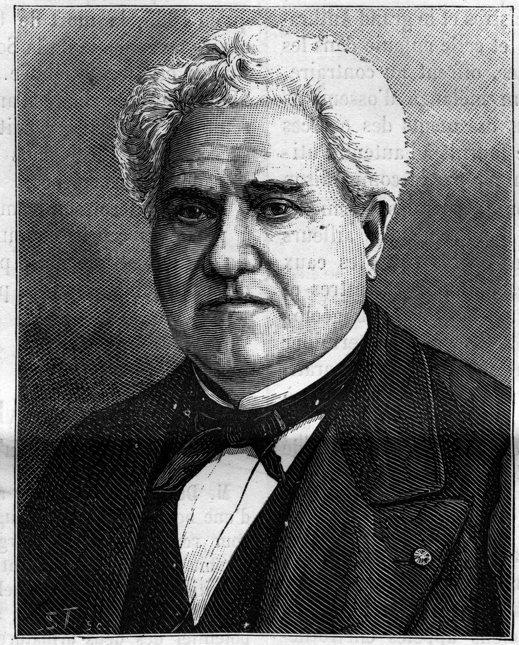 Ritratto di Paul Gervais (1816-1879), zoologo e paleontologo francese. Incisione in 