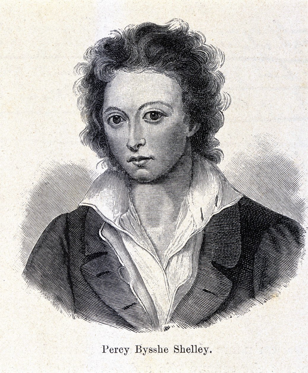 Ritratto di Percy Bysshe Shelley, poeta britannico (1792-1822) da Unknown artist