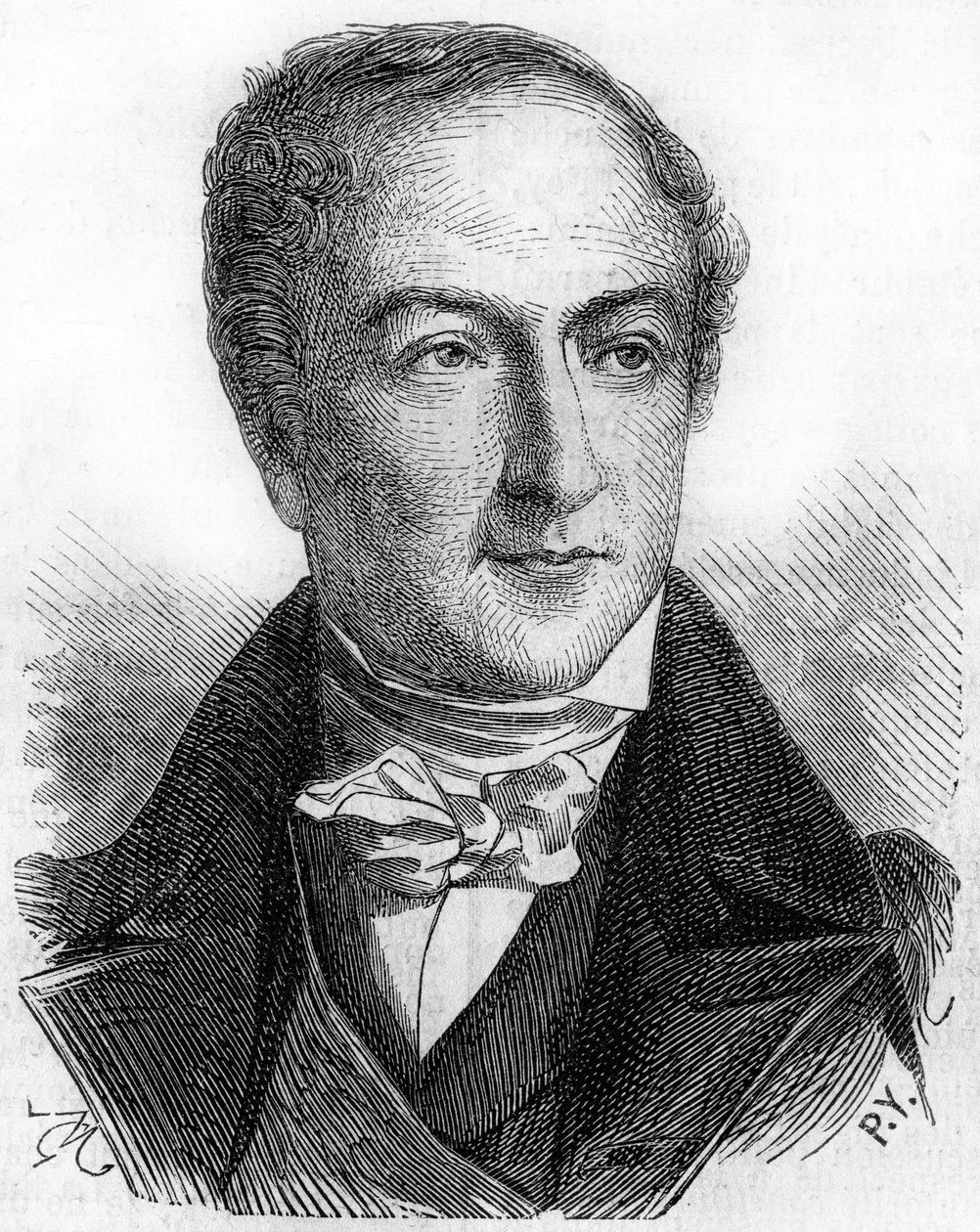 Ritratto di Peyronnet (o Peyronet), politico francese (1778 - 1854) da Unknown artist
