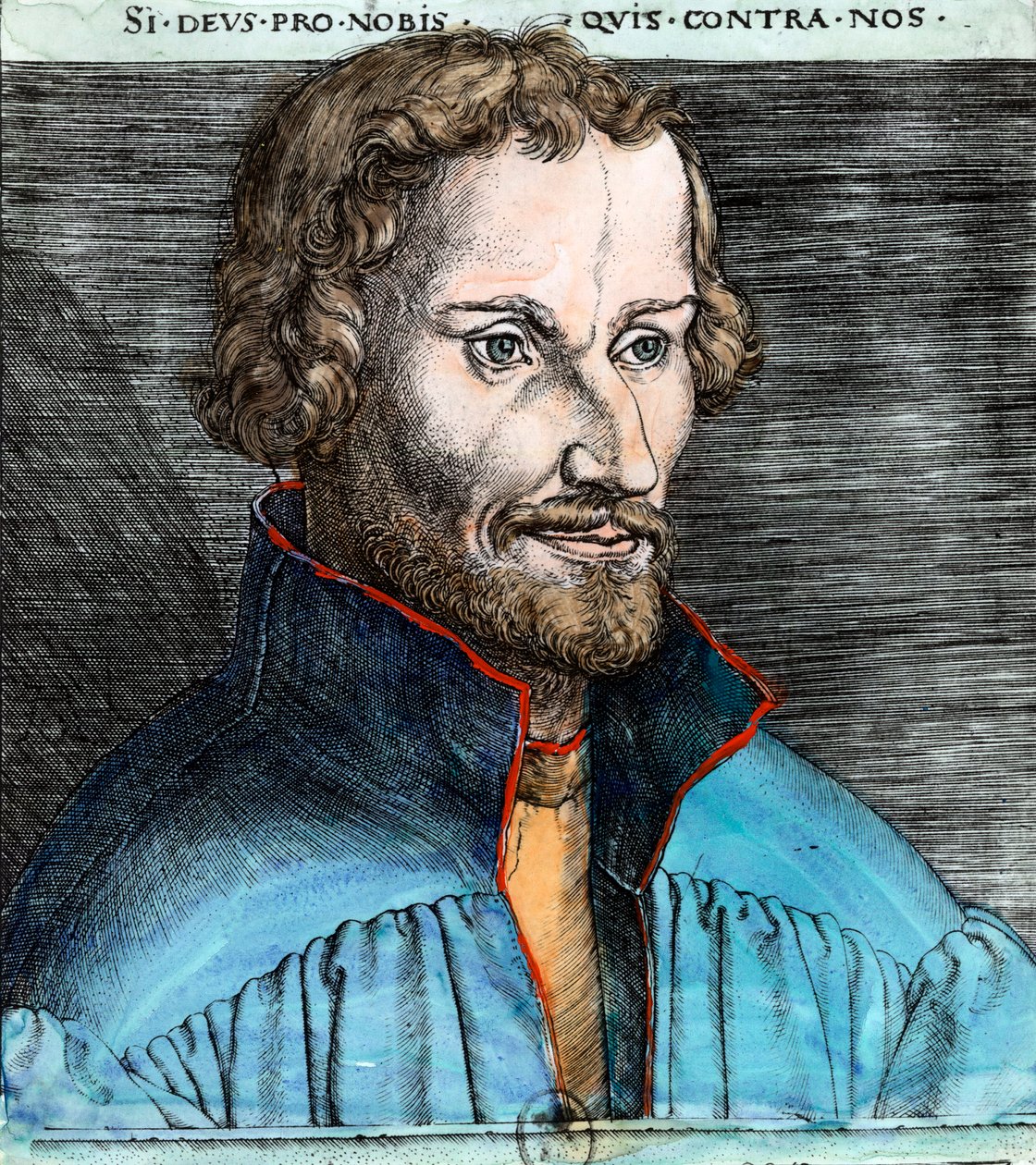 Ritratto di Philippe Schwarzerd detto Melanchton (1497 - 1560), riformatore protestante tedesco (luterano). Incisione del XVI secolo da Unknown artist
